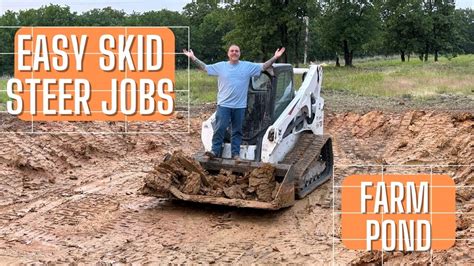 pond skid steer|digging a pond with backhoe.